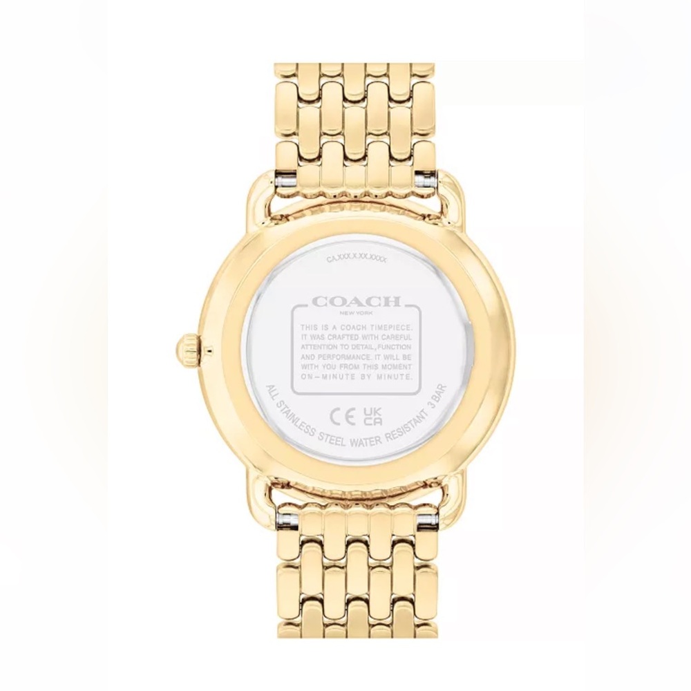 Coach Gold Tone Watch with Blue Floral Dial - Picture 2 of 6